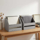 Vinyl Album Box 2 pcs Grey Sonoma 38 x 30 x 29 cm 8012821