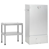 BBQ Oven Smoker with Table Galvanised Steel 3187618