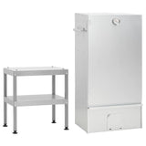 BBQ Oven Smoker with Table Galvanised Steel 3187618