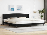 Bed Frame with Headboard Black 180 x 200 cm Velvet 42027952