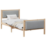 Bed Frame with Headboard Light Grey 90 x 200 cm Fabric 878354
