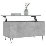 ZNTS Coffee Table Concrete Grey 90x44.5x45 cm Engineered Wood 830976
