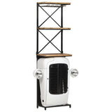 Tractor Wine Cabinet White 49x31x172 cm Rough Mango Wood 320487