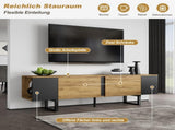180*40*55cm cabinet, board, console with 2 cabinets and open storage areas on both sides, N605P417174N