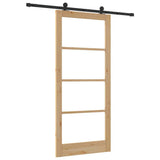 Sliding Door ORKDAL Natural and Black 93 x 211 cm 3332009