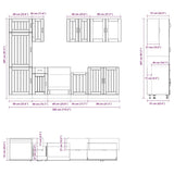 ZNTS 8 Piece Kitchen Cabinet Set Kalmar High Gloss White Engineered Wood 3314803