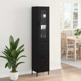 Highboard Black Oak 34.5 x 34 x 180 cm Engineered Wood 3416242