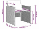 Garden Dining Set 5 pcs Light Grey Poly Rattan 3380610