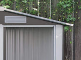 Garden Metal Tool Storage Shed with Sliding Door, Sloped Roof and Foundation Kit, 152 x 132 x 188cm, T3398P313648