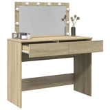 Dressing Table with LED Sonoma Oak 100x40x120 cm 848208