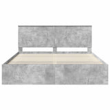 Bed Frame with Headboard Concerte 200 x 200 cm Solid Pine Wood 3409312