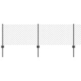 Fence with Post Grey 0.4 x 50 m Steel and PVC 3336618
