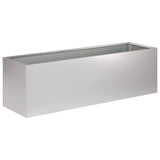 Garden Planter 2 pcs Silver 100 x 30 x 30 cm Galvanised Steel 8005229