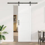 Sliding Door Manual White and black 78 x 232 cm 3333167