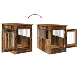 Dog Crate Furniture Old Wood 55x80x68 cm Engineered Wood 857642