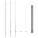 Welded Wire Fence with Posts 10 x 1.5 m Galvanised Steel Silver 3336340