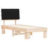 Bed Frame with Upholstered Headboard Black 80 x 200 cm 877521