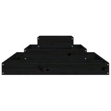 Planter Black 80x80x27 cm Solid Wood Pine 823868
