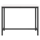 Table White 100 x 50 x 77 cm Engineered Wood and Steel 873785