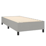 Box Spring Bed Frame Light Grey Single Fabric 3121196