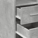 Slim Storage Cabinet Concrete Grey 45x42.5x225 cm Engineered Wood 3281297