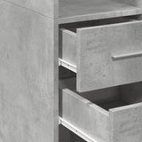Slim Storage Cabinet Concrete Grey 45x42.5x225 cm Engineered Wood 3281297