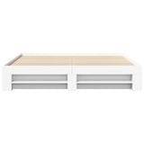 Bed Frame without Mattress White 200x200 cm Engineered Wood 3295443
