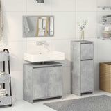 3 Piece Bathroom Furniture Set Concrete Grey Engineered Wood 3324852