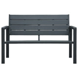 Garden Bench Grey HDPE Medium Durable Garden Bench 47874