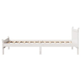 Bed Frame without Mattress White 90x190 cm Single Solid Wood Pine 855613