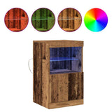 LED Sideboard Old Wood 41 x 37 x 67 cm Engineered Wood 863036