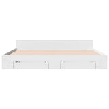 Bed Frame with Drawers without Mattress White 200x200 cm 3280720