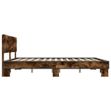 Bed Frame without Mattress Smoked Oak 200x200 cm 3280174