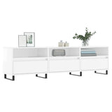 TV Cabinet High Gloss White 150x30x44.5 cm Engineered Wood 831302