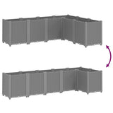 Garden Planter Light Grey 160x120x53 cm PP 367862
