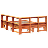 Bookcase Bed without Mattress Wax Brown 150x200cm Solid Wood Pine 3324537