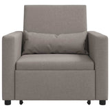 Pull out Sofa Bed Single Taupe 90 x 165 x 87 cm Fabric 42002690