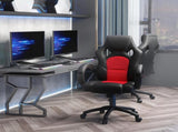 Office Chair Faux Leather Swivel Computer Desk Chair for Home Office with Wheels Armrests Black T3398P328249