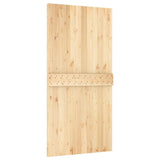 Sliding Door with Hardware Set 100x210 cm Solid Wood Pine 3203190