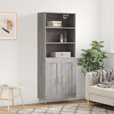 Highboard Grey Sonoma 69.5x34x180 cm Engineered Wood 3189947