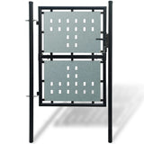 Black Single Door Fence Gate 100x150 cm 141687