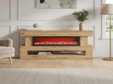Electric Fireplace Artisan Oak 150 x 21 x 77 cm Engineered wood 8020839