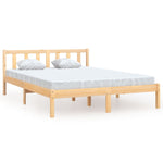 810077 Bed Frame without Mattress Solid Wood 120x200 cm