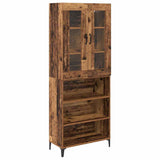 Highboard Old Wood 69.5 x 34 x 180 cm Engineered Wood 3415766