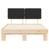 Bed Frame with Upholstered Headboard Black 140 x 200 cm 877346