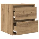 ZNTS Wall-mounted Bedside Cabinets 2 pcs Artisan Oak 38x34x40 cm 861264