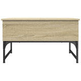 ZNTS Coffee Table Sonoma Oak 70x50x40 cm Engineered Wood and Metal 845372