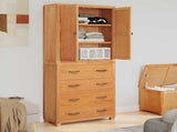 Storage Furniture Set with Drawer 2 pcs Natural 80 x35 x 185 cm 3328627