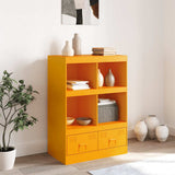 Highboard Mustard Yellow 67x39x95 cm Steel 841802