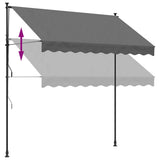 Retractable Awning Anthracite 250x150 cm Fabric and Steel 368739